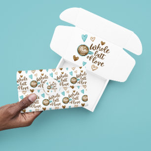 Papel De Tejido De Latte De Amor Entero