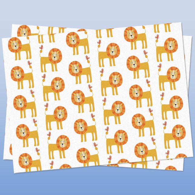 Papel De Tejido De León Cuto (Fun lion tissue paper)