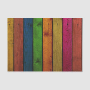 Papel de tejido de madera de arcoiris brillante