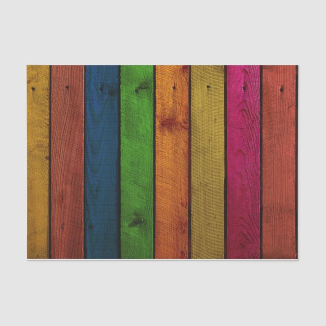 Papel de tejido de madera de arcoiris brillante (Anverso)
