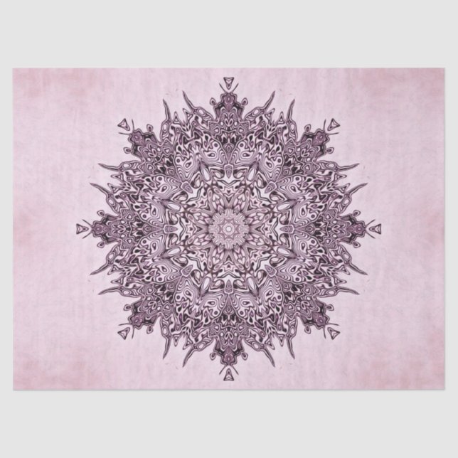 papel de tejido de mandala floral (Anverso)