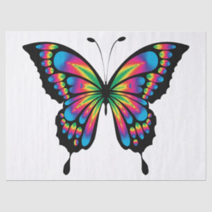 papel de tejido de mariposa arco iris