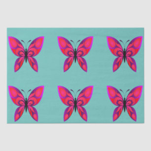 Papel de tejido de mariposa de arte pop