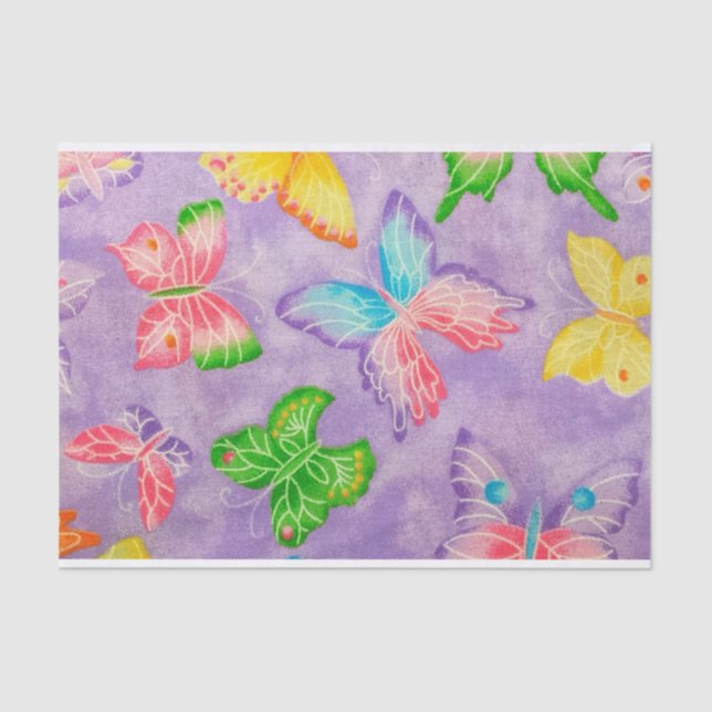 papel de tejido de mariposas (Anverso)