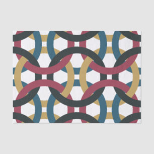 Papel de tejido de nudos de círculo retro