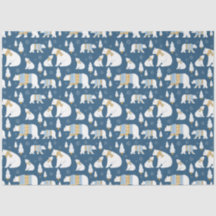Papel de tejido de oso polar