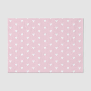 Papel de tejido de patrón cardíaco rosado