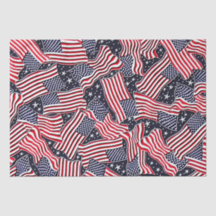 Papel de tejido de patrón de bandera patriótica