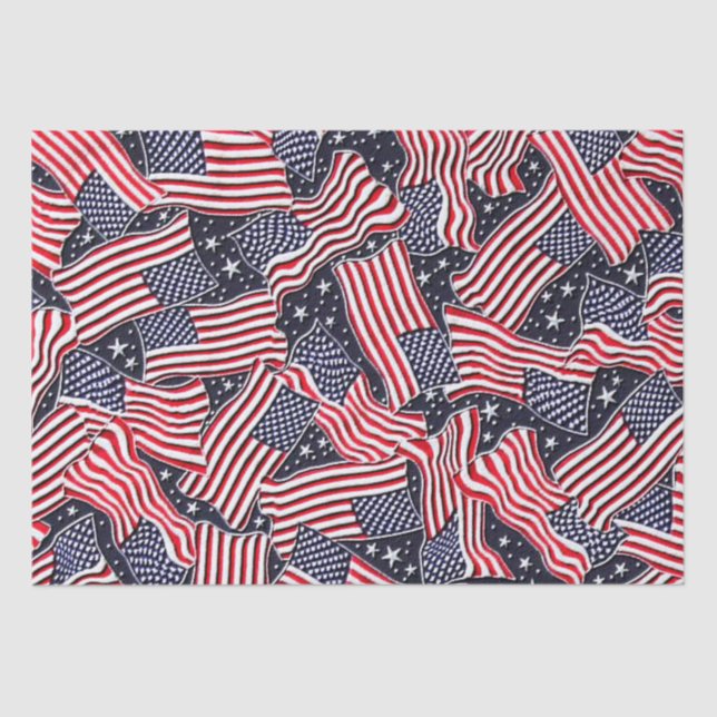 Papel de tejido de patrón de bandera patriótica (Anverso)