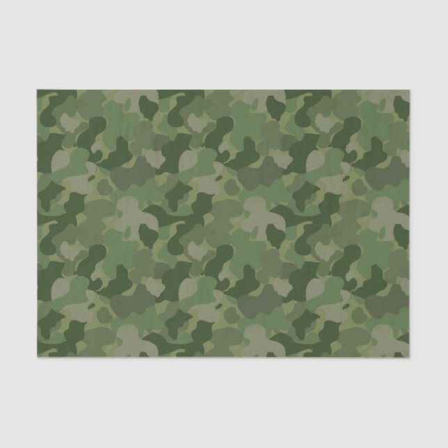 papel de tejido de patrón de camo verde para bebé (Anverso)