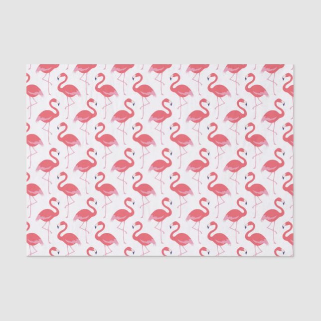 papel de tejido de patrón de flamingo rosa (Anverso)