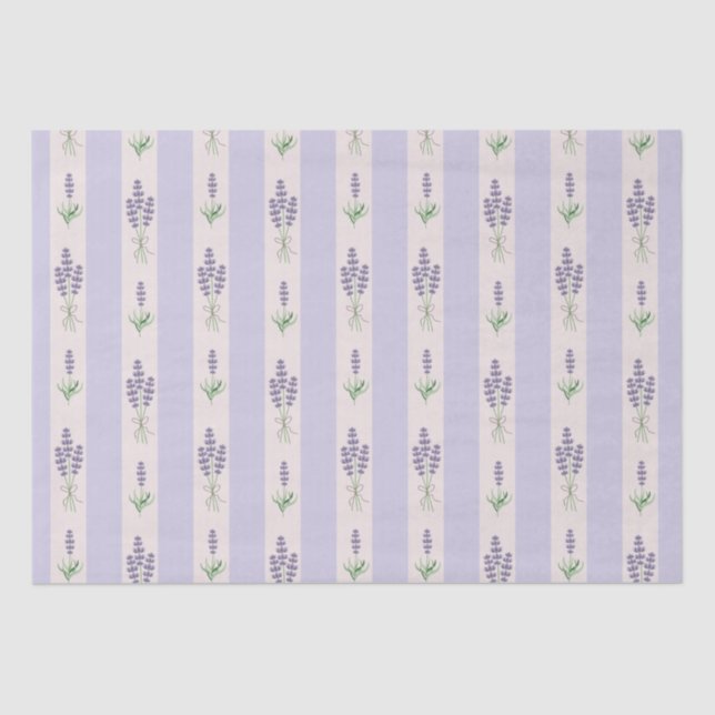Papel de tejido de patrón de lavanda (Anverso)