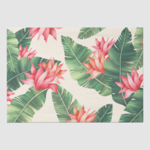 Papel de tejido de patrón floral tropical