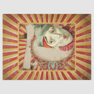 Papel de Tejido de Payaso de Circo Vintage