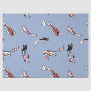 papel de tejido de pescado koi