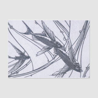 Papel de tejido de pescado volador