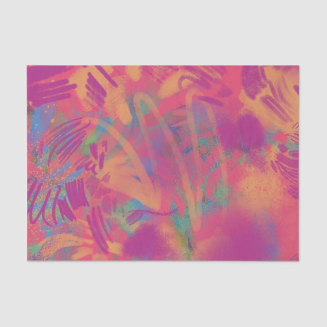 Papel de tejido de pintura multicolor (Anverso)