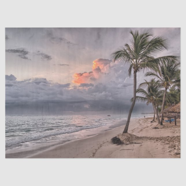 papel de tejido de playa tropical (Anverso)