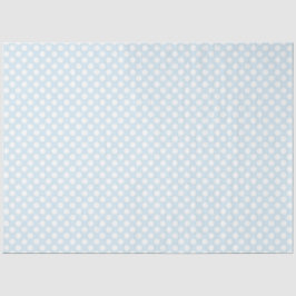 Papel de tejido de punto azul y polka blanco para 