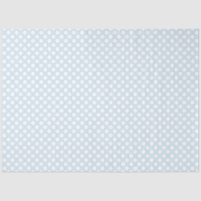 Papel de tejido de punto azul y polka blanco para  (Anverso)