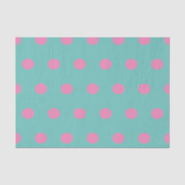 Papel de tejido de punto de polka (Aqua & Pink)