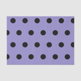Papel de tejido de punto de polka (Lavanda y negro