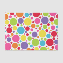 Papel de tejido de punto de polka multicolor