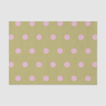 Papel de tejido de punto de polka (rosa dorado y p