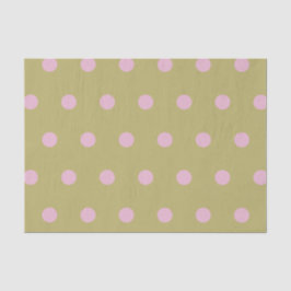 Papel de tejido de punto de polka (rosa dorado y p