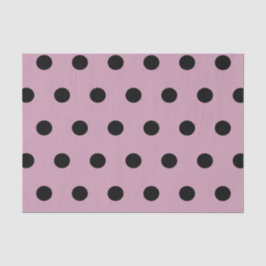 Papel de tejido de punto de polka (rosa y negro)