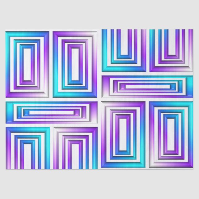 papel de tejido de rectángulos geométricos (Anverso)