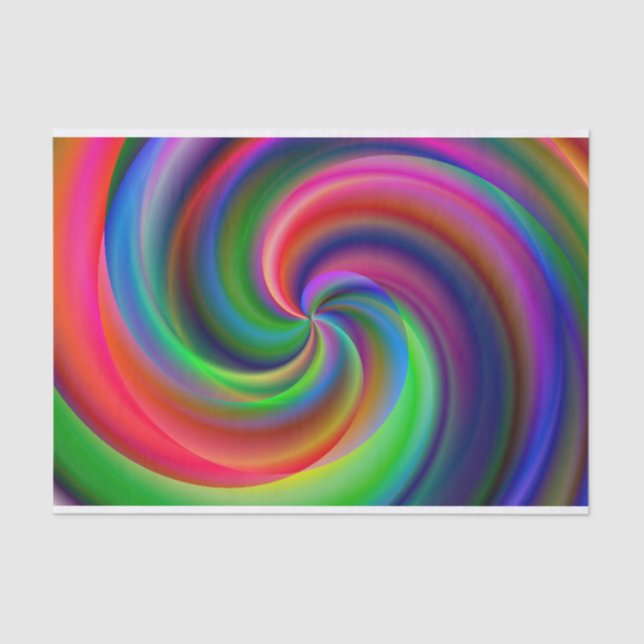 papel de tejido de remolino de caramelo de arco ir (Anverso)