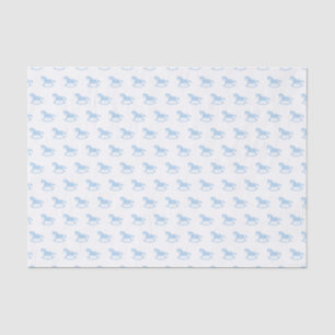 Papel de tejido de silueta de caballo de roca azul