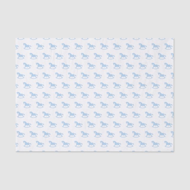 Papel de tejido de silueta de caballo de roca azul (Anverso)