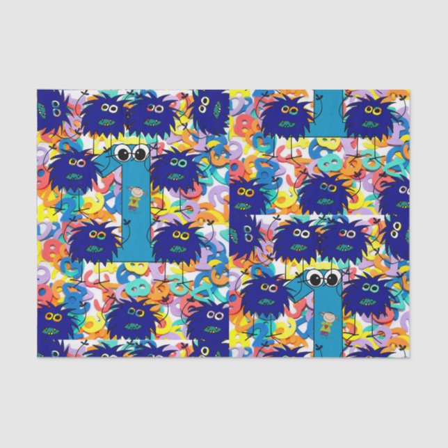 Papel de tejido decorativo bebé primer cumpleaños (Anverso)