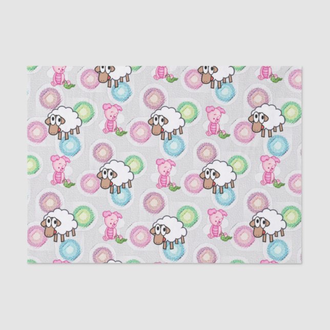 Papel de tejido decorativo Cerdo (Anverso)