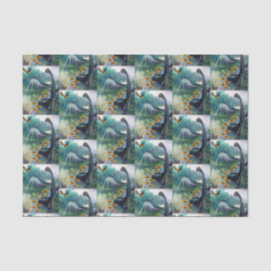 Papel de tejido decorativo Dinosaurio