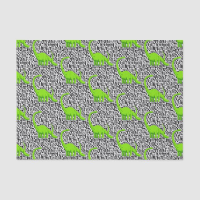 Papel de tejido decorativo Dinosaurio (Anverso)