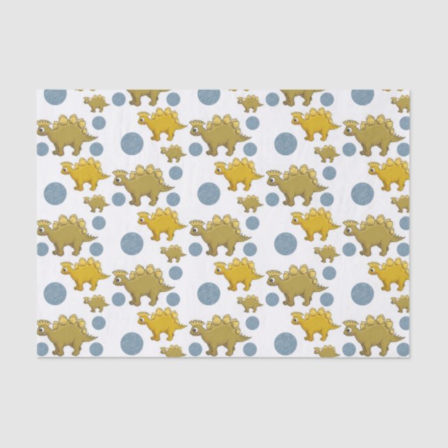 Papel de tejido decorativo Dinosaurio (Anverso)