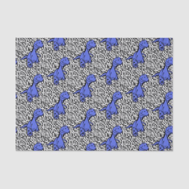 Papel de tejido decorativo Dinosaurio (Anverso)