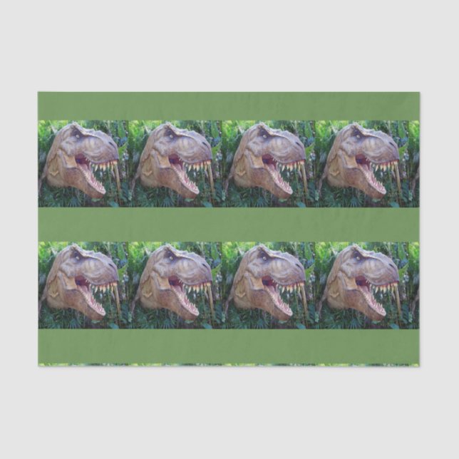 Papel de tejido decorativo Dinosaurio (Anverso)