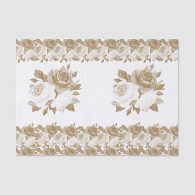Papel de tejido decorativo Floral (Anverso)