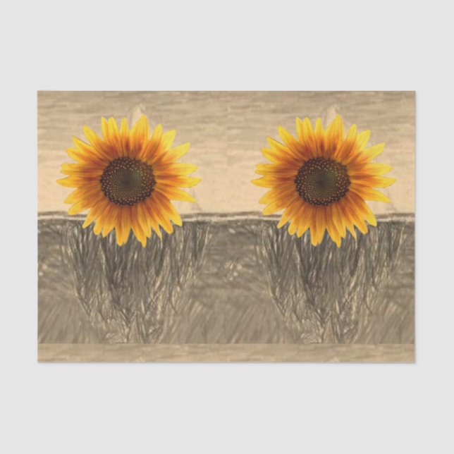 Papel de tejido decorativo Girasol (Anverso)