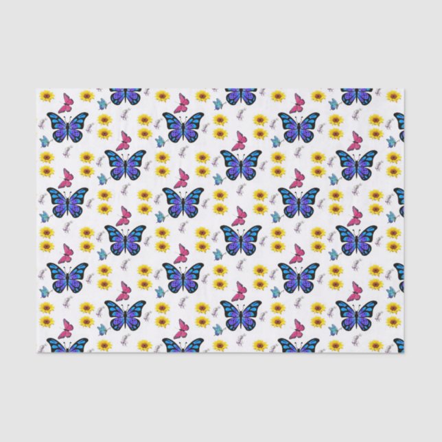 Papel de tejido decorativo Girasol (Anverso)