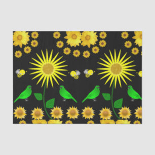 Papel de tejido decorativo Girasol