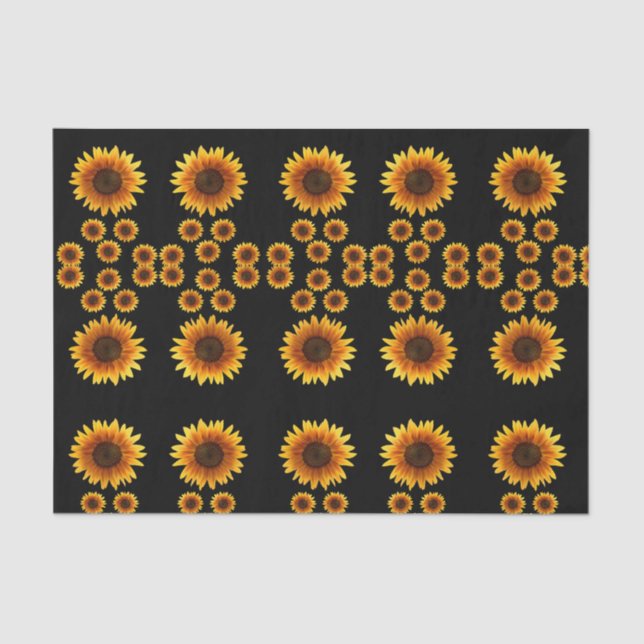 Papel de tejido decorativo Girasol (Anverso)