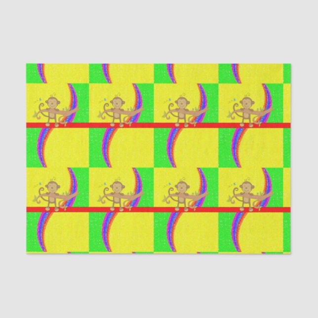 Papel de tejido decorativo Mono (Anverso)