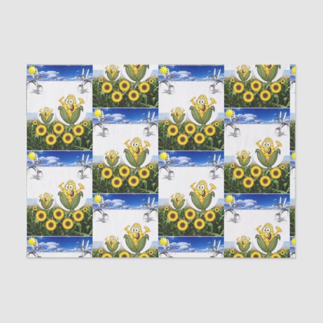 Papel de tejido decorativo palomitas de maíz (Anverso)
