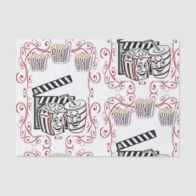 Papel de tejido decorativo palomitas de maíz (Anverso)