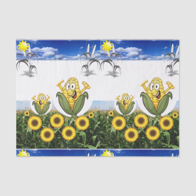 Papel de tejido decorativo palomitas de maíz (Anverso)